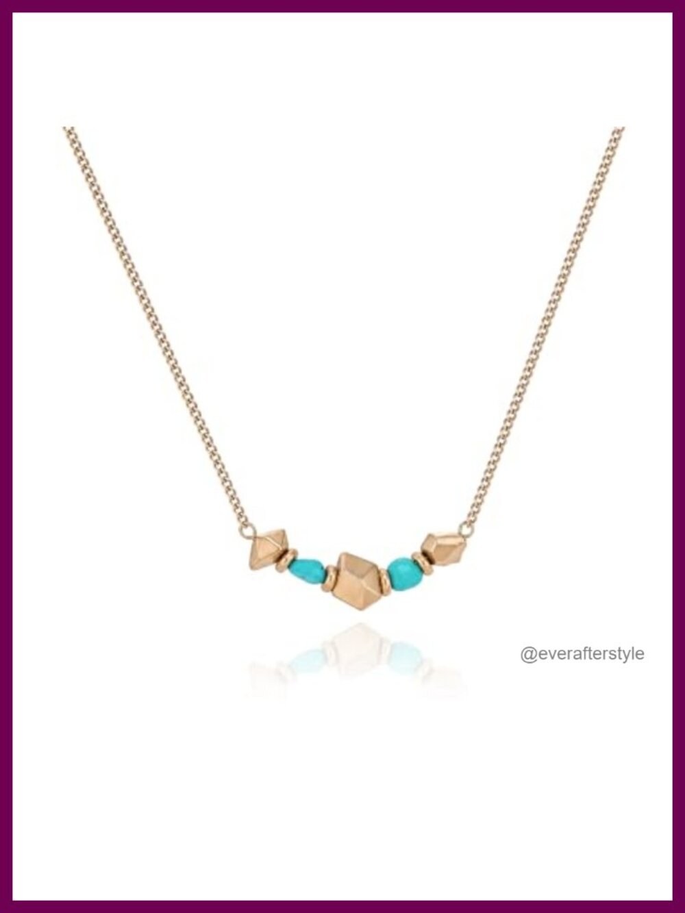 Wrangler Turquoise Beaded Bar Western Necklace for Women Geometric Jewelry